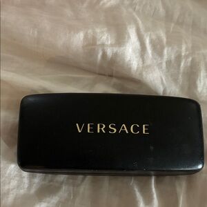 Versace Black and Gold Eyeglass Case